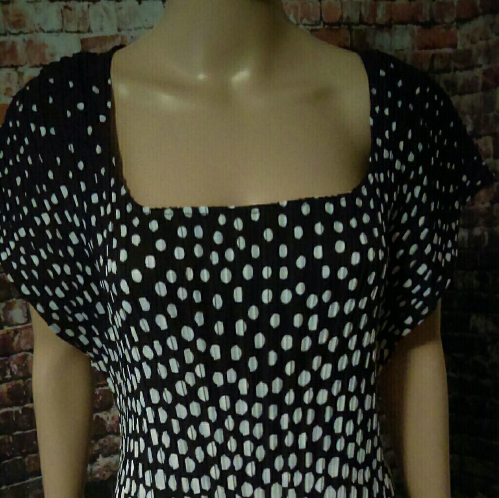 Milano Women's Black and White Polka Dot Tunic